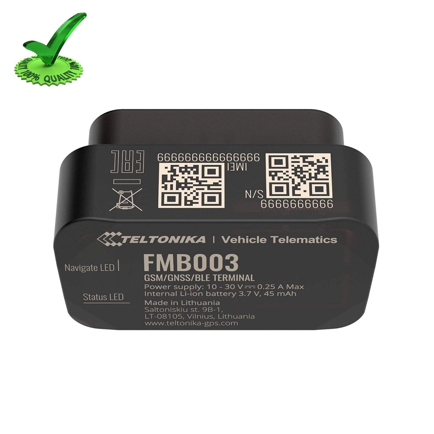 Teltonika FMB003 GPS Plug Vehicle Tracker with Bluetooth Teltonika FMB003 GPS Plug Vehicle Tracker with Bluetooth